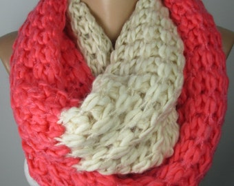 Knitted Crochet Scarf Unique Gift For Women Chunky Winter Scarf Wool Cozy Scarf Winter Accessories Christmas Gift For Women For Her For Mom