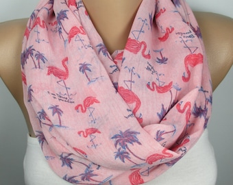 Pink Flamingo Scarf Animal Scarf  Winter Accessories For Women Christmas Gift For Her For Mom Women Scarf Gift For Women