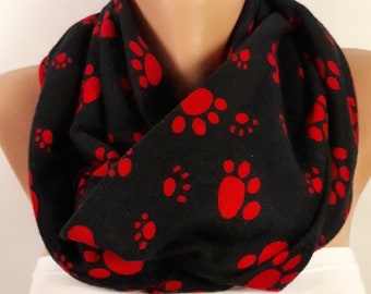 Cat Dog Paw Scarf Cat Lover Gift Dog Lover Gift Cat Scarf Dog Scarf Pet Lovers Animal Scarf Winter Accessories Christmas Gift For Her Mom