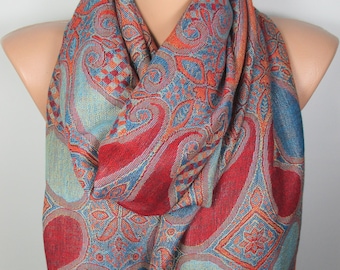 Paisley Pashmina Foulard Cadeau de vacances Cadeau unique pour les femmes Écharpe d’hiver Châle Oversized Women Scarf Cadeau de Noël pour elle pour maman pour les femmes