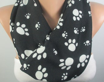 Cat Dog Paw Scarf Cat Lover Gift Dog Lover Gift Cat Scarf Dog Scarf Pet Lovers Women Accessories Animal Scarf Unique Christmas Gift For Her