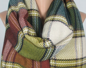 Plaid Blanket scarf Unique Gift For Women Winter Accessories Cozy winter scarf Women Men Scarf Christmas Gift For Him For Her For Mom Wife