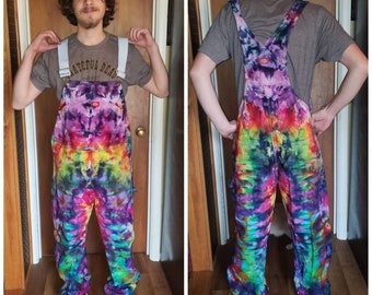 tie dye overalls mens