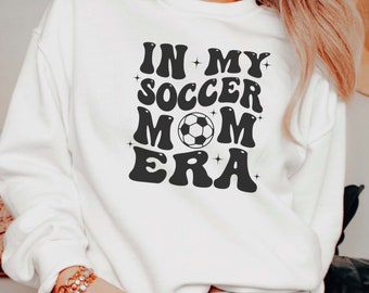 In my soccer mom era sweatshirt, soccer mom sweatshirt, soccer mom crew neck, comfort colors soccer sweat shirt, comfort colors shirt