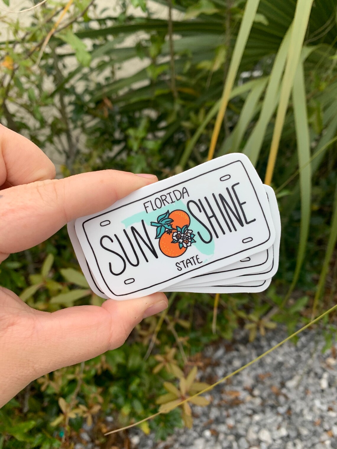 Florida Sticker Florida License Plate Sticker Florida State Etsy