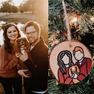 Custom Christmas Ornament, Custom Family Ornament, Painted Wood Ornament, my first christmas ornament, our first home ornament image 5