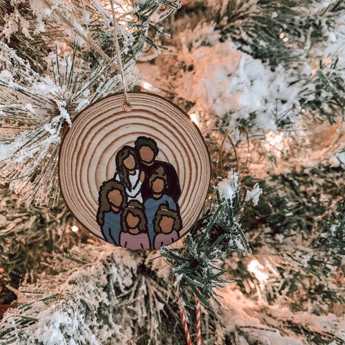 Custom Christmas Ornament, Custom Family Ornament, Painted Wood Ornament, my first christmas ornament, our first home ornament