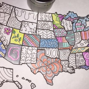 stati uniti mappa america cartina colorare adulti bambini usa scuola planner visitare journal stampabile download digitale lasoffittadiste