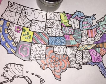 stati uniti mappa america cartina colorare adulti bambini usa scuola planner visitare journal stampabile download digitale lasoffittadiste