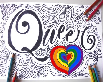 queer coloring page printable gay lgbt lgbtq lesbian