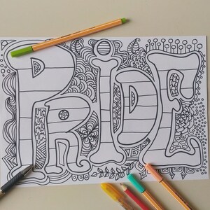 pride coloring page printable gay lgbt lgbtq lesbian LGBTQIA image 6