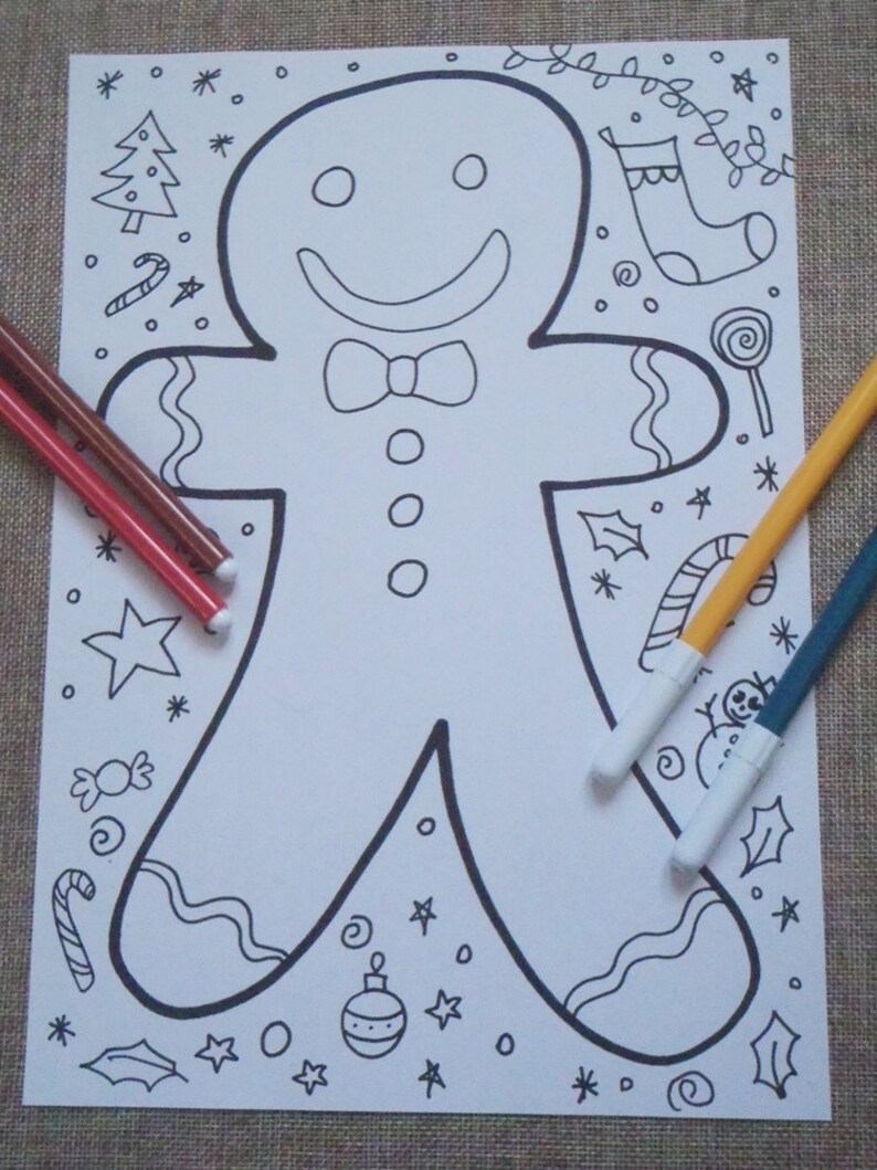 Disegno Omino Pan Di Zenzero / Omino pan di zenzero natale pagina da