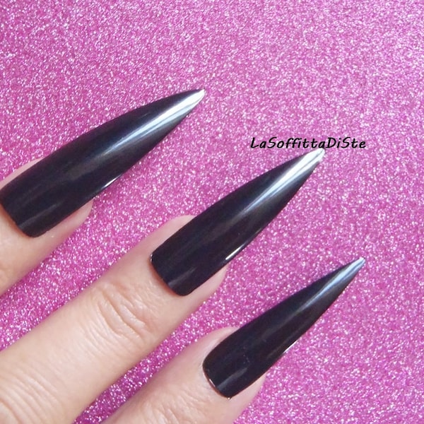 black stiletto long nails halloween costume  vampire wag drag queen