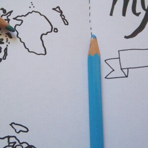 world map bullet journal monthly journaling visited places to etsy