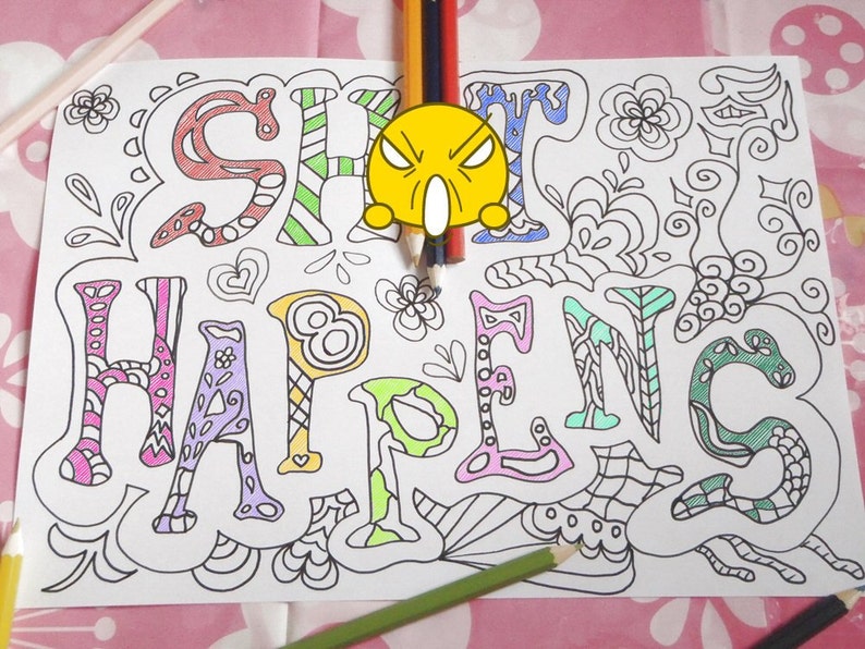 Download Sweary word adult coloring book swear mature content ...