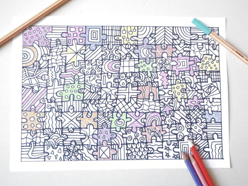 Coloring Jigsaw Puzzle Intricate Adults Colouring Expert - Etsy