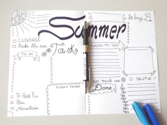 Summer Bullet Journal Holiday Vacation Checklist Journaling Summerplanner Printable Tourist Diy Organizer Notebook Download Lasoffittadiste Summer Bullet Journal Holiday Vacation Checklist Journaling Summerplanner Printable Tourist Diy Organizer Notebook Download Lasoffittadiste