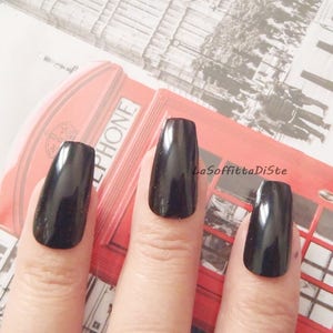 black coffin fake nails stick on ballerina gothic wedding