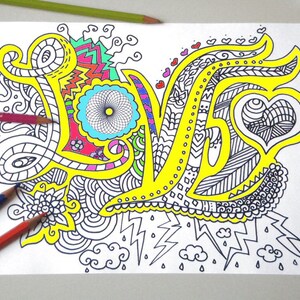 amore, colorare san valentino adulti bambini
