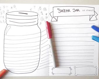 printable swear jar etsy