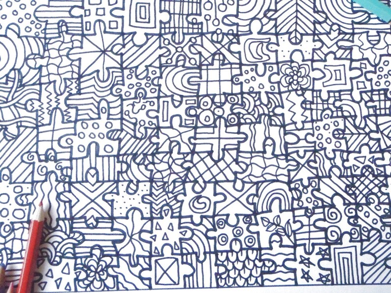 Coloring Jigsaw Puzzle Intricate Adults Colouring Expert - Etsy
