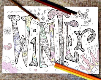 winter kids coloring page adults 4 season home teaching diy doodle school meditation craft activity download printable print lasoffittadiste