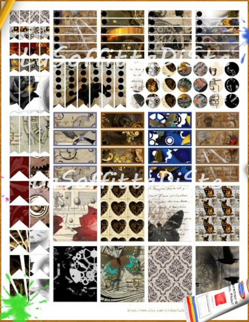 Steampunk Planner Stickers Printable Gothic - Etsy