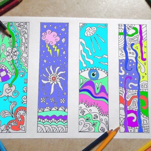 coloring bookmark adult kids gift teacher school readers book lover colouring page marker instant download printable print lasoffittadiste