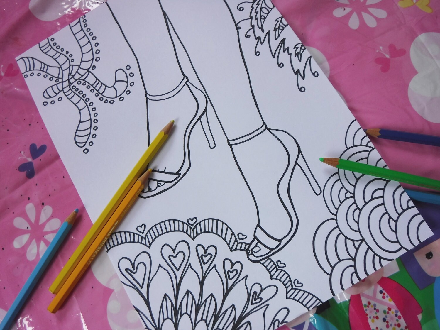 Scarpe con il top tacco da colorare