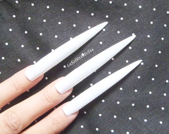 white stiletto nails extra long halloween costume