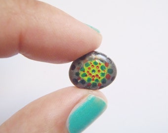 mini mandala miniature rock art dollshouse doll house diorama