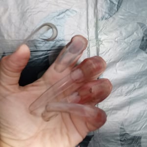 Uñas curvas transparentes deformadas horror súper largo cosplay