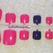 hot pink and purple toe nails 24 false toenails press on glue on fake barbie nails drag queen gay pedicure full faux ongles lasoffittadiste 