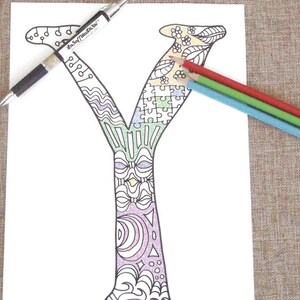y carta para colorear eda imprimir adultos niños letras del alfabeto henna imprimible escuela descarga digital instantánea escuela lasoffittadiste