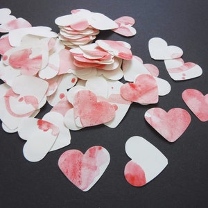 Halloween 110 corazones de sangre confeti acuarela boda terror gótico boda mesa rojo blanco scrapbooking decoupage lasoffittadiste