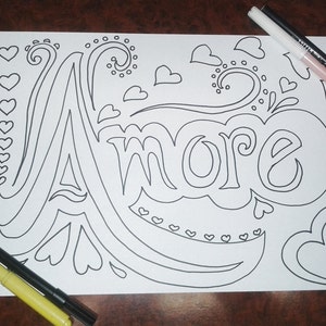 amore colorare adulti cuori san valentino bambini