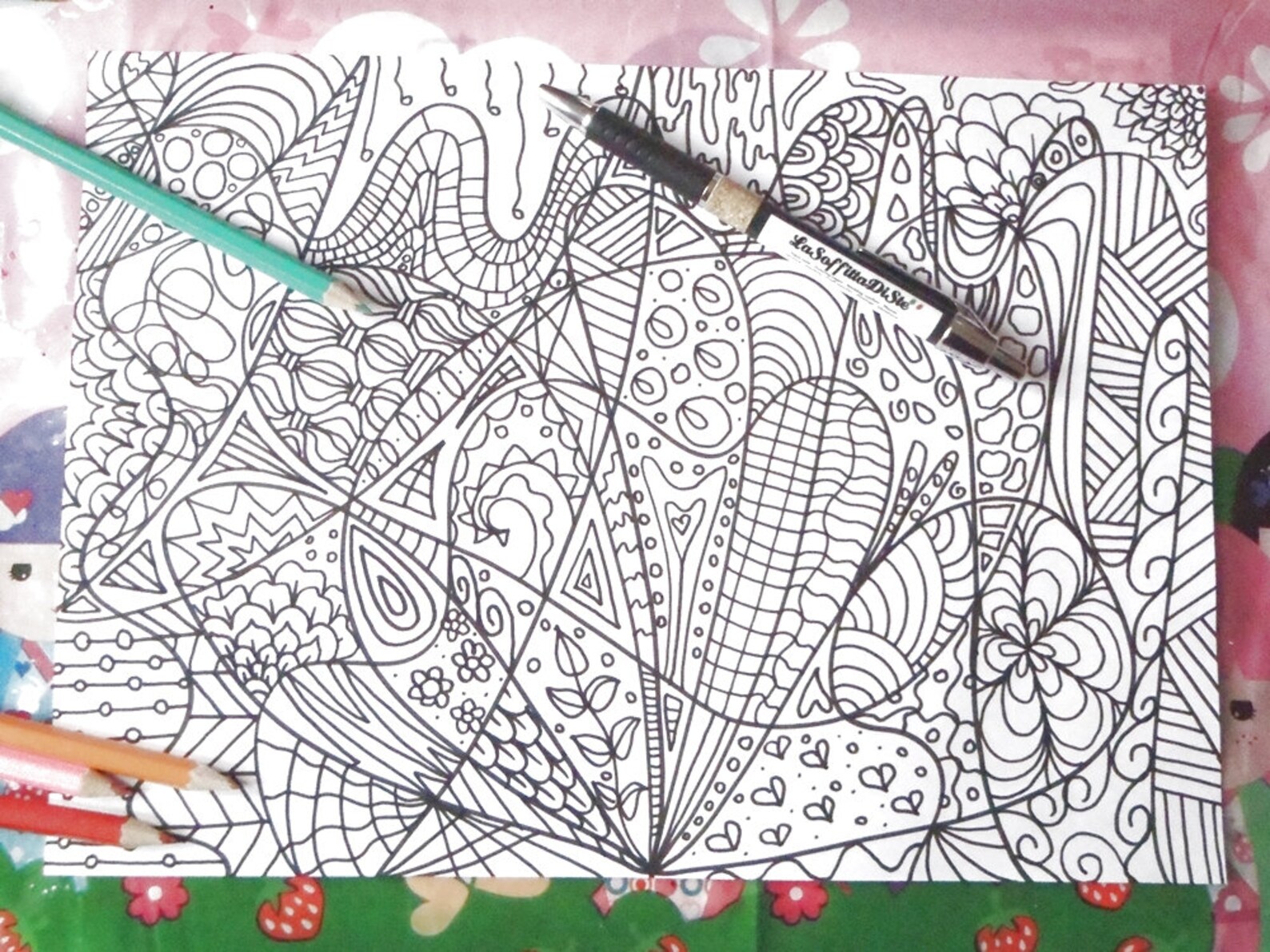 Doodle Intricate Adults Coloring Book Expert Level Page Anti | Etsy