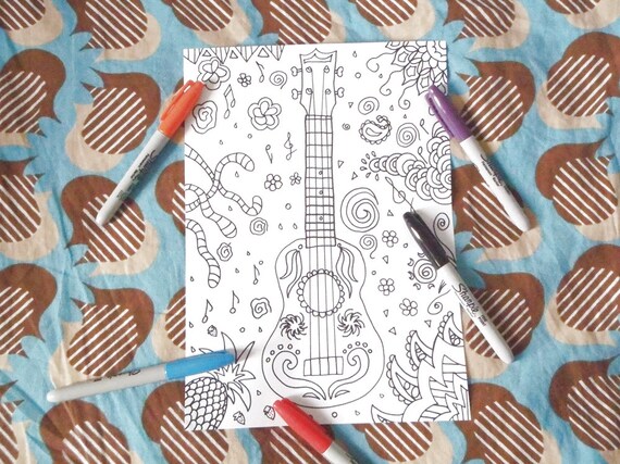 40 Coloring Book Ukulele HD