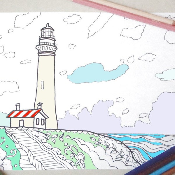 Adult Seascape Coloring Books - Etsy