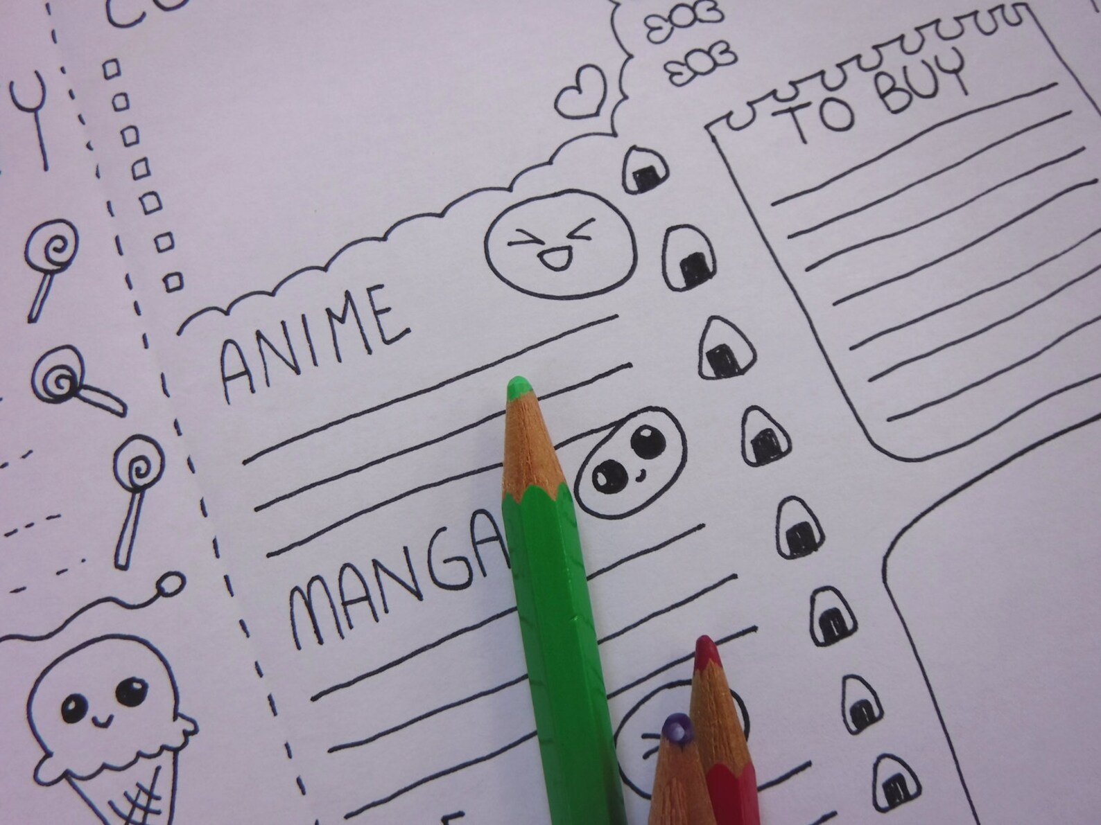 Kawaii printable bullet journal girl daily planner Etsy