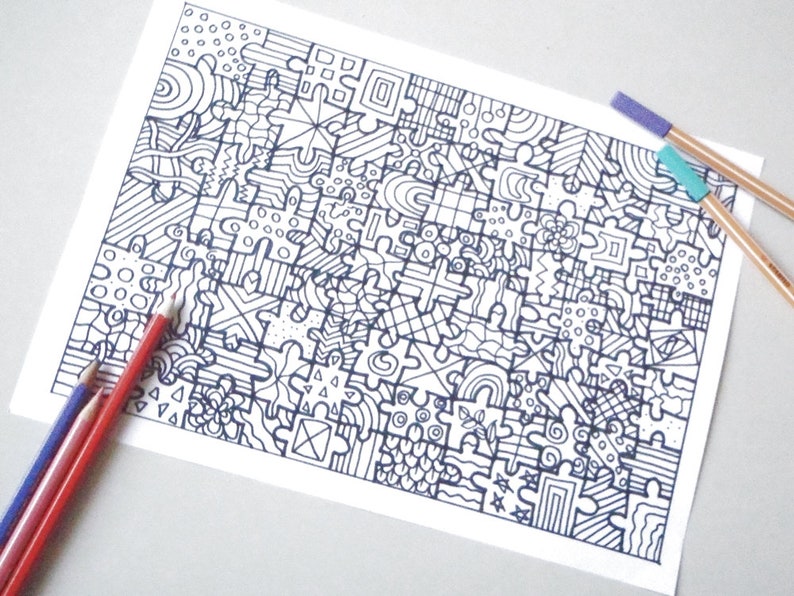 Coloring jigsaw puzzle intricate adults colouring expert | Etsy