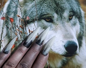 long werewolf pointy nails witch zombie halloween wolf