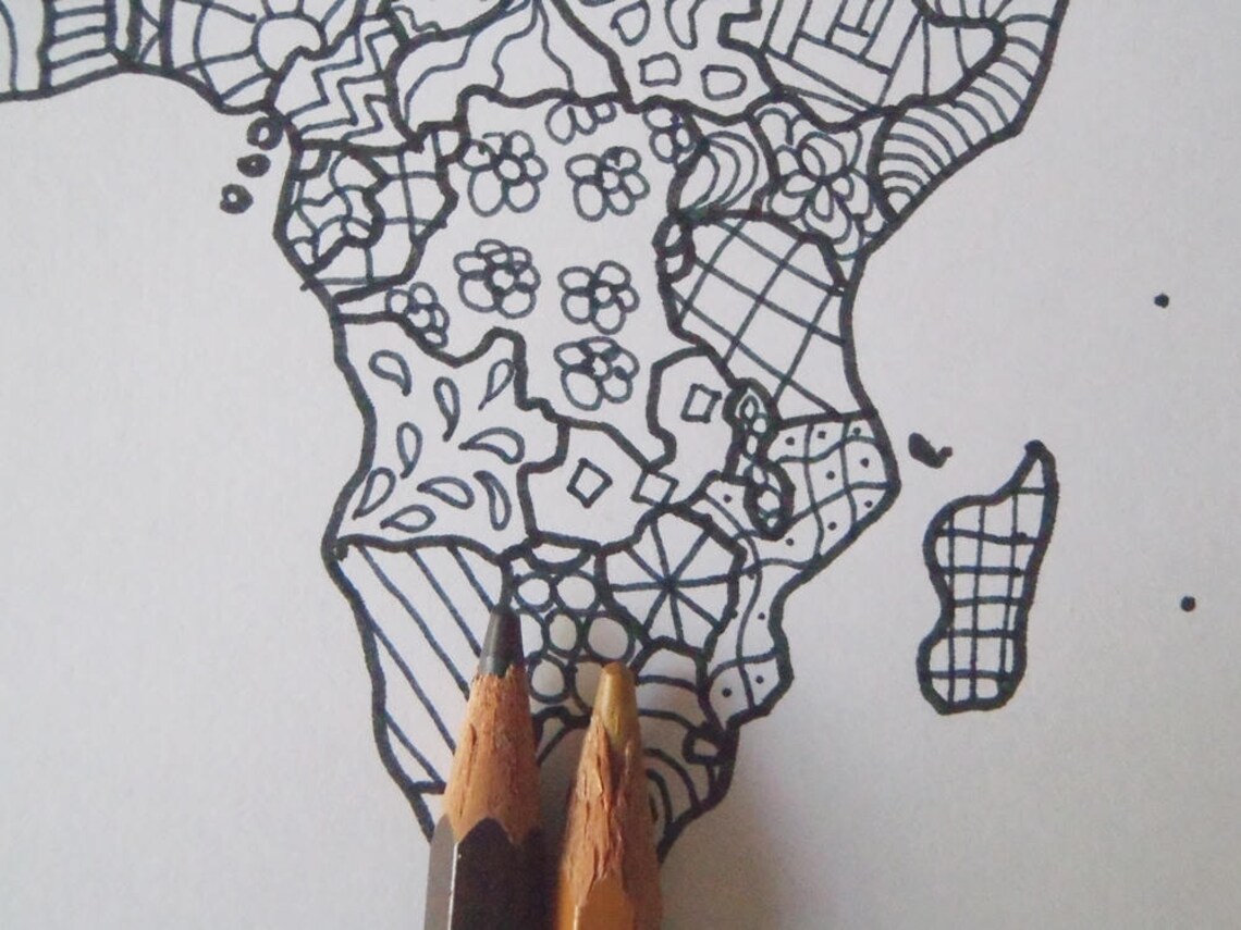 Coloring Map World Colouring Template Etsy Sales - Etsy