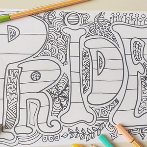 pride coloring page printable gay lgbt lgbtq lesbian LGBTQIA image 5