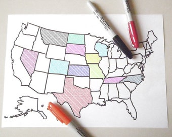 DOWNLOAD stati uniti america cartina in bianco mappa colorare