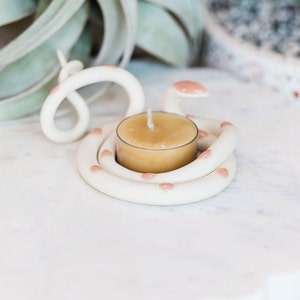 Ceramic Snake, Medium Tealight by Carter Rose sofie