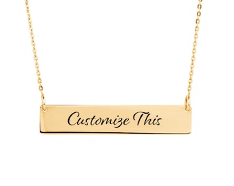 Personalized Bar Necklace, Customized Jewelry,Mommy Jewelry, Grandma, Daughter, Mothers Day