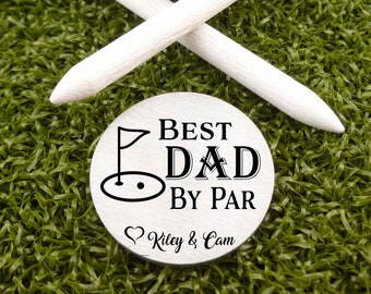 Father's Day-Gifts For Dad-Golf Ball Marker- Personalized - Stainless Steel-Golf Gifts-Birthday For Golfer- Engraved- Golf Lover Gift
