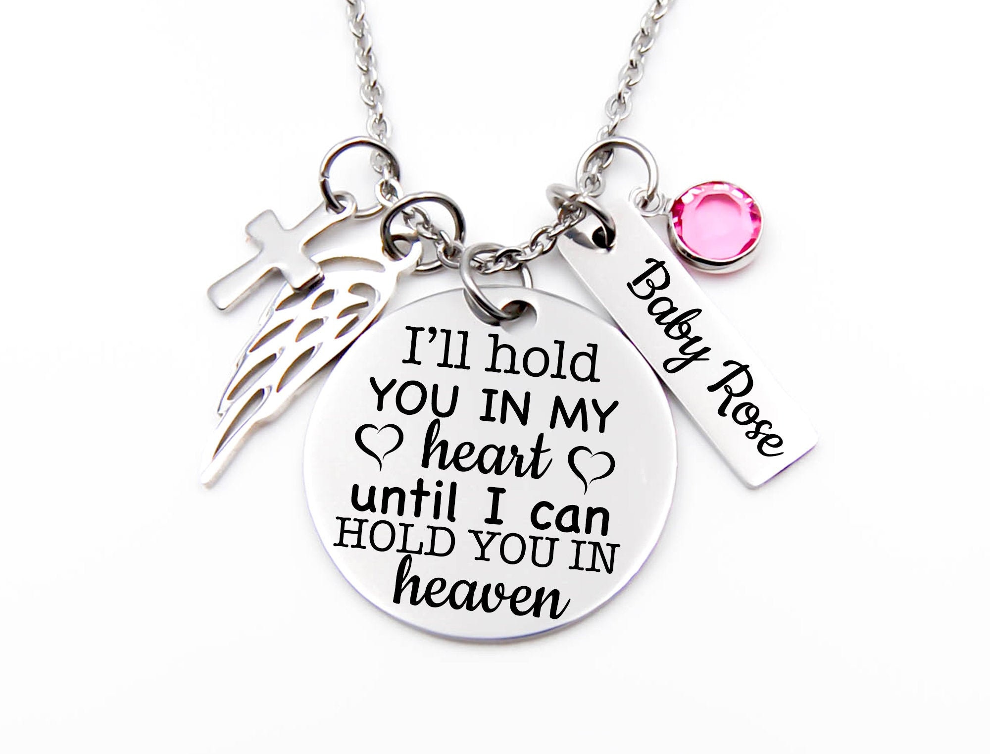 I will hold you in my heart until i hold you in heaven necklace outlet