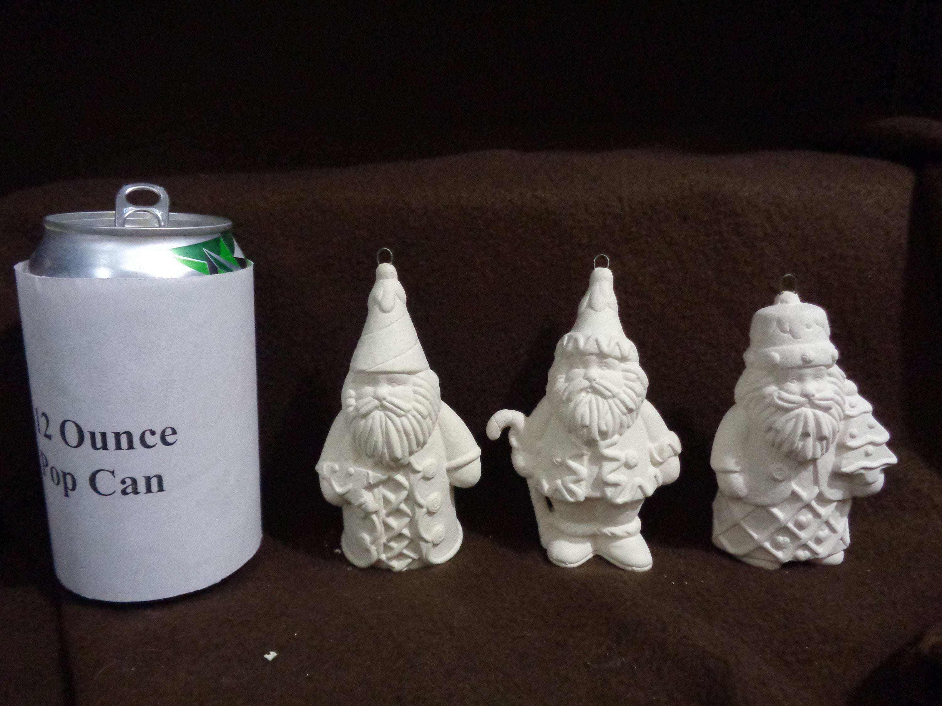 Syhood 24 Pcs Ceramic to Paint Christmas Ornaments Crafts for Kids Paint  Your Own Kit DIY Ceramics Santa Snowmen Gingerbread Men Ceramic Christmas